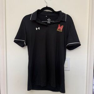 Maryland Under Armour Black Polo